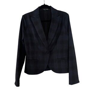 Amanda + Chelsea Women’s Blazer – Size Large – Blue-Black Plaid